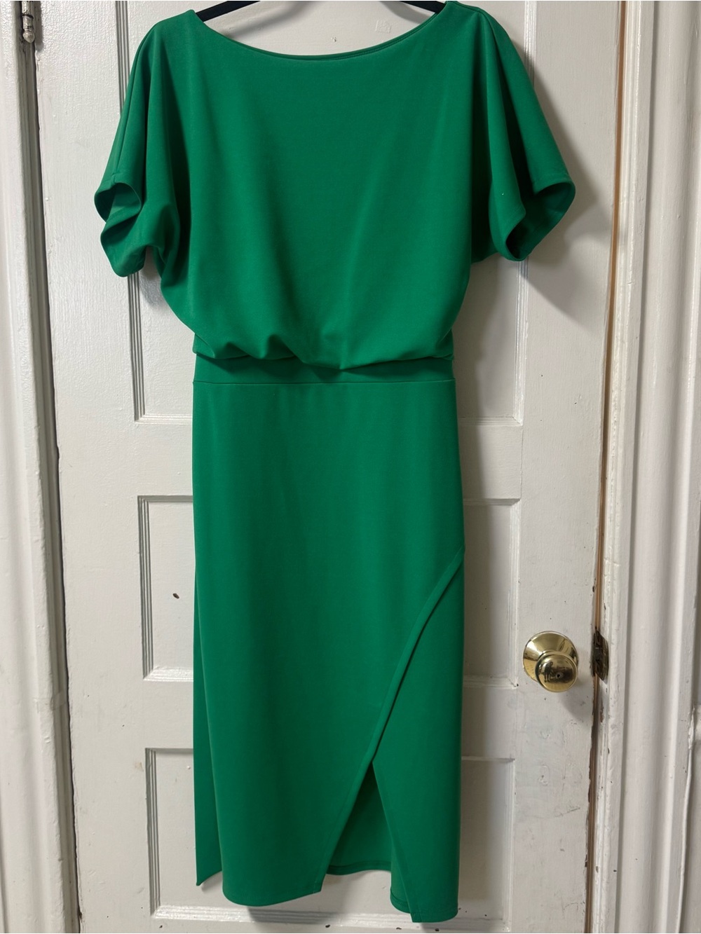 Joseph Ribkoff Emerald Green Dress with Tie Detail - Picture 3 of 11